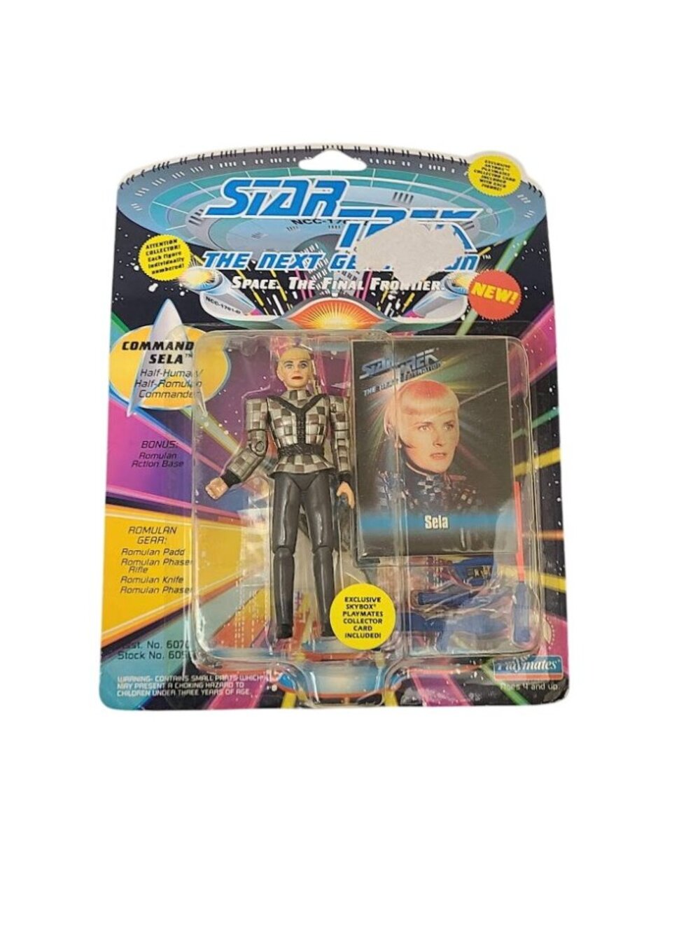 Star Trek TNG Commander Sela Romulan Playmates 1993 Figure 6056 Carded